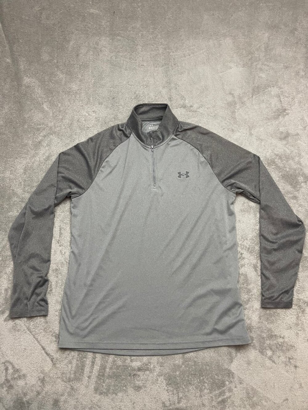 Under Armour Pullover Adult Large Quarter Zip 1/4 Lightweight Shirt Gray